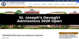 St Joseph s College Devagiri MCA   MSW Admissions 2026 Open Till May 6 Exam on May 7